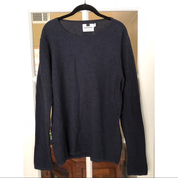 Topman Other - Topman Navy Grid Stitch Sweater NWT